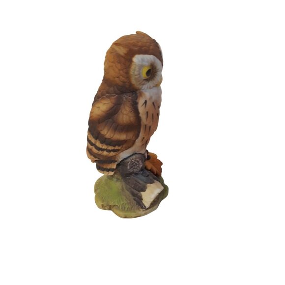Great Horned Owl Porcelain Bird Art Sculpture by Andrea by Sadek #6315 5-1/2" - Picture 6 of 8